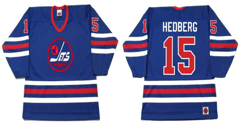 2019 Men Winnipeg Jets #15 Hedberg blue CCM NHL jersey